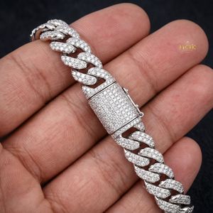 สร้อยคอทองคำ 18K ประดับเพชรโมอิสซาไนต์ VVS แบบ Cuban Link สไตล์ฮิปฮอป - Product Image 1