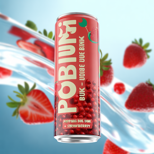 320ml TRopi Poppi Trending Popping Boba Tea avec jus de fraise, échantillon gratuit, vente en gros de boissons en conserve du thé noir du Vietnam - Product Image 6