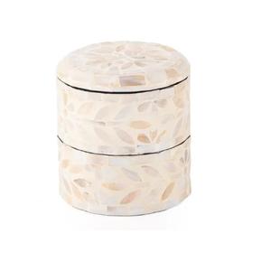 Food & <b>Decorative</b> <b>Items</b> Set of Three Elegant Acacia Wood Canister Storage Jars With Tray <b>for</b> Home <b>Kitchen</b> Organizing Jar - Product Image 2