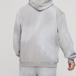 Ensemble de survêtement pour homme en coton uni, style nouveau, hiver, logo personnalisé, jogging streetwear, sweat-shirt à capuche, jogging, séchage rapide - Product Image 3