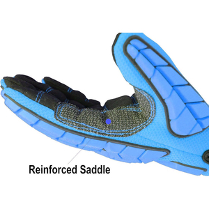 Guantes mecánicos industriales TPR de algodón de alta calidad, guantes resistentes a impactos anticortes, guantes de trabajo de seguridad de Palma de cuero - Product Image 4