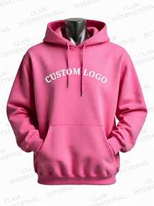 เสื้อฮู้ดผู้ชายผ้าฝ้าย100% มีฮู้ดเสื้อสวมหัวสไตล์สตรีทแวร์พิมพ์ลายสีทึบขายส่งขนาด XS - Product Image 4