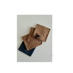 Dessous de verre en pierre de lin Sous-verres en lin en tissu lavé pour boisson pour une taille personnalisée pour une utilisation à la main au meilleur prix - Product Image 5