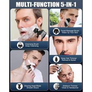 Afeitadora Eléctrica Rotatoria Impermeable IPX7 para Hombre, Recortadora de Barba y Cabeza Calva con Pantalla, para Uso en Seco y Húmedo, Reemplazo para Aplicaciones en RV - Product Image 4