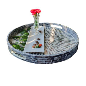 Plateau de laque fait à la main de haute qualité Vietnam-Plateau de laque artisanal décoratif Design de service personnalisé en gros-LT4008 - Product Image 1