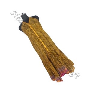 SD004 Saree / Sari / Shari vêtements indiens et pakistanais de l'Inde Hippy Boho indien longue robe imprimée sari en soie Vintage à fleurs - Product Image 3