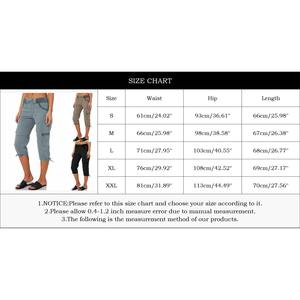 Pantalon court d'été pour femmes Pantalon cargo pour femmes Pantalon court Harem Jogging Beam Foot Fitness Multi-poches, pantalon d'extérieur - Product Image 6