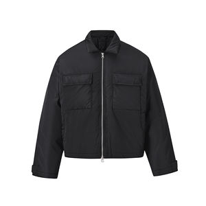 Blouson Bomber en Toile Épaisse et Respirante pour Homme, Style Casual d'Hiver, avec Logo sur le Devant, Doublure en Cachemire et Manches Papillon - Product Image 1