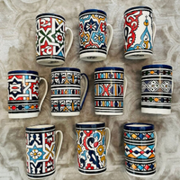 Handgemachte handgemalte einzigartige marok kanis che Keramik becher Keramik becher Vintage Becher