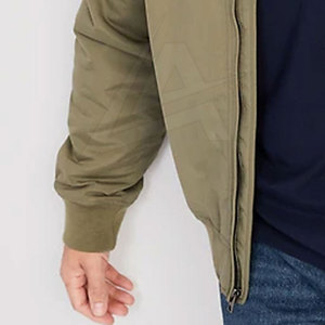 Best Selling <b>Men's</b> Custom Made Canvas <b>Bomber</b> <b>Jacket</b> Breathable with Long Sleeves and Stand Collar Fashionable for Winter - Product Image 6