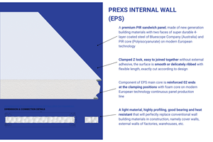 Panel Sándwich EPS PREXS para Paredes Internas, Ligero, Bajo Costo, Instalación Rápida, Aislamiento Térmico, Construcción Prefabricada - Product Image 3