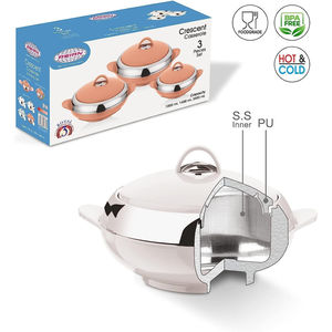 Stainless Steel Designer Serving Dish With <b>Mirror</b> Polished Kitchenware <b>Tabletop</b> Decorative Food Serving and Warming Casserole - Product Image 6