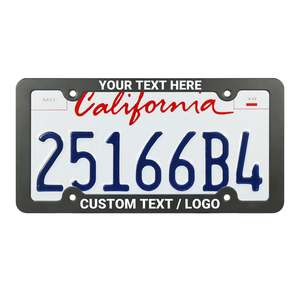 Cadre de plaque d'immatriculation personnalisé noir mat en aluminium avec LED, fibre de carbone, acier inoxydable, plastique pour voitures, compatible Tesla Ford - Product Image 2