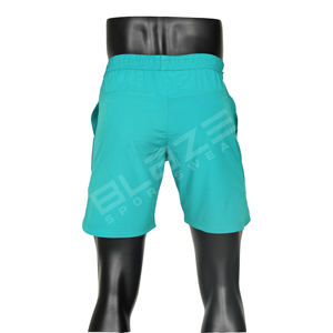 Pantalones cortos de entrenamiento de gimnasio ligeros para hombre, pantalones atléticos de secado rápido, bolsillos elásticos con cremallera, patrón sólido transpirable - Product Image 2