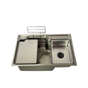 Évier simple en acier inoxydable 304 fait à la main, à encastrer, style marche, modèle 7545, 0,75 mm, fabrication OEM ODM personnalisée - Product Image 2