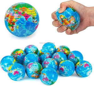 Boule de paume en mousse PU carte du monde anti-stress boule de terre planète boule de terre pour enfants nouveauté gadgets amusants jouets anti-stress vente en gros - Product Image 2
