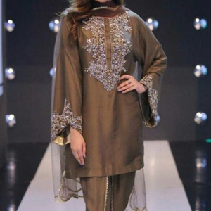 Vestido indio y paquistaní bordado sobre KURTA con DHOTI SALWAR, ropa de fiesta para fiesta/boda = 2023 - Product Image 1