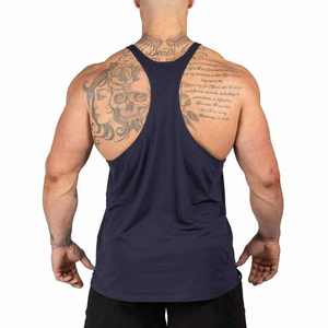Camiseta sin mangas de punto para hombre, al por mayor, de verano, 180g, algodón, corte ajustado, color liso, tallas grandes, secado rápido, transpirable, ecológica - Product Image 3