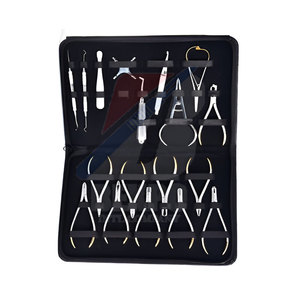 Kit de instrumentos de alicates de ortodoncia Dental de acero inoxidable de alta calidad, 18 piezas con estuche, bolsa Manual - Product Image 2