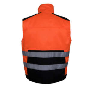 Custom 100% Polyester Hi-Vis <b>Men's</b> Reflective Safety <b>Vest</b> Multi-Pockets Breathable Workwear for Construction Fluorescent - Product Image 3