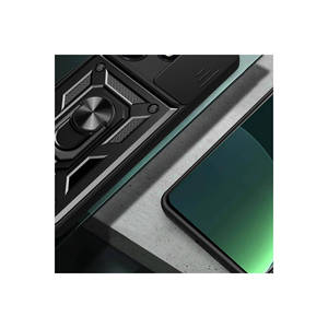 Étui de protection magnétique Vega Armor avec support coulissant pour caméra pour Infinix Hot 30i Noir Anti-empreintes digitales Armor Infinix Smart 6 - Product Image 5