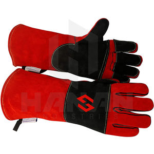 Guantes DE SEGURIDAD DE CUERO Partido de vaca de alta calidad personalizados 2025 resistentes al calor a bajo precio guantes de soldadura industrial - Product Image 6
