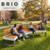 Banc de parc moderne de luxe, sièges en bois d'extérieur |   Banc de loisirs extérieur, mobilier public, vente en gros à prix d'usine
