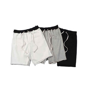 Prix de gros FOB, shorts pour hommes streetwear vierges, 100% coton, uni, pour la salle de sport, la course à pied, service OEM personnalisé, prix raisonnable et bon marché - Product Image 1