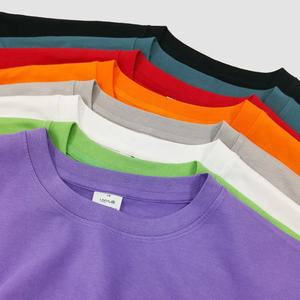 Vente en gros T-shirt d'été surdimensionné à manches courtes et col rond 100% coton, chemise à fond blanc uni T-shirt lourd pour hommes - Product Image 5