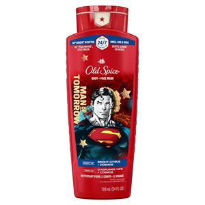 Gel de Baño Old Spice Superman Man Tomorrow para Hombre, Nutritivo, Defensa Triple 3X, Aroma Fresco Duradero 24/7, Limpieza 2 en 1 - Product Image 1