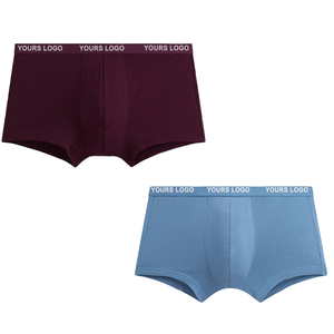 Usine de vente directe Boxer pour hommes Slips pour hommes taille haute 95% coton 5% Spandex Tailles personnalisées Sous-vêtements en coton pour hommes fabriqués au Vietnam - Product Image 1