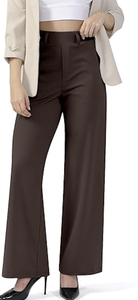 Pantalons de travail décontractés pour femmes, coupe droite, jambes larges, à enfiler, avec poches, directement de l'usine - Product Image 2