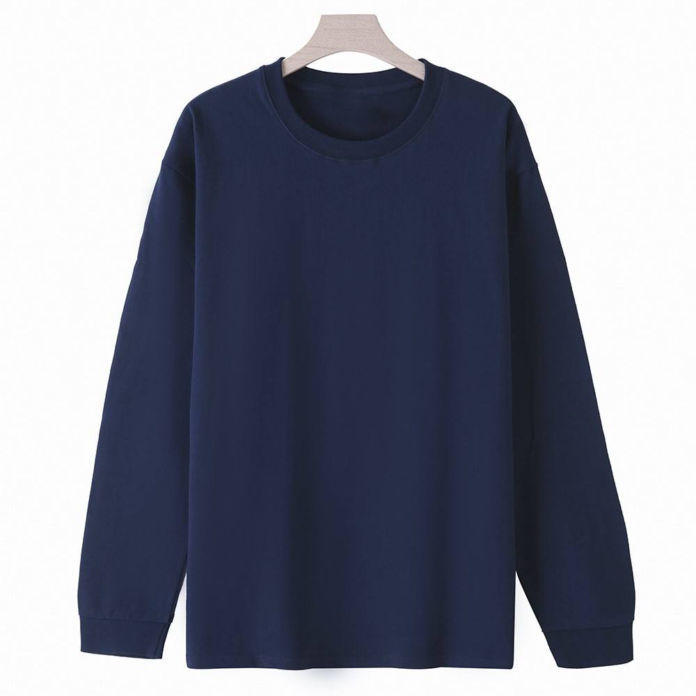 Solid Color Ribbed Navy Blue