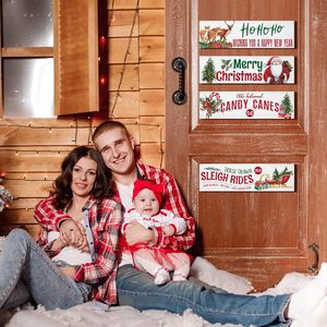 Nuevo colgante de pared de Navidad de 4 piezas de madera estilo moderno hecho a mano personalizable Color y tamaño decoración interior/exterior - Product Image 5