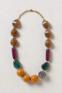 Corbata con cuentas de resina única para mujer con forma de bola con cadena de cuerda - Product Image 4