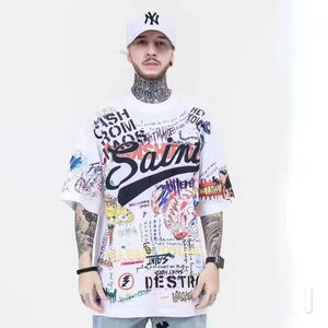 Nouveaux T-shirts Boxy tendance T-shirt Boxy à épaules tombantes Tee Logo personnalisé, couleur, taille T-shirts pour hommes Crop Tops Impression complète - Product Image 2