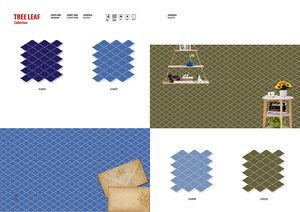 Gạch lát nền màu xanh da trời, gạch lát nền màu xanh da trời, gạch lát nền toàn sứ đen trắng, gạch lát tường chống nước cho phòng, gạch lát tường nội thất - Product Image 6