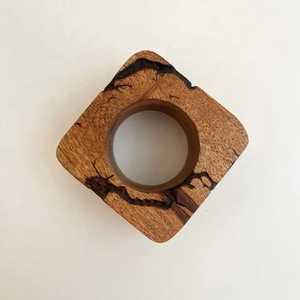 Classy & Standard Design <b>Wooden</b> <b>Napkin</b> <b>Ring</b> Set of 4 Solid <b>Wooden</b> <b>Napkin</b> <b>Ring</b> Brown Color <b>Napkin</b> <b>Ring</b> For Tabletop & Kitchenware - Product Image 4
