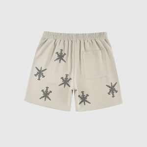 Pantalones cortos deportivos de verano personalizados para hombre, venta al por mayor, Jogger transpirable, comodidad, cintura elástica, estampado, sólido, informal, diseño de diamantes de imitación - Product Image 4