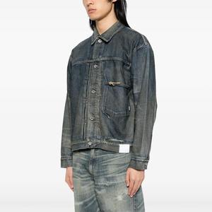 Alta calidad primavera otoño señoras corto suelto lavado bolsillo botón chaquetas de mezclilla mujer chaqueta de mezclilla - Product Image 2