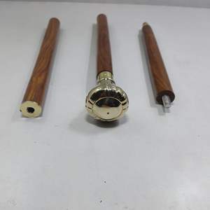 Bastón de madera victoriano hecho a mano con mango, bastón con forma de metal, acabado dorado, regalo clásico Vintage, hombres, mujeres, padre Natural - Product Image 6