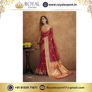 Dernière nouvelle collection de saris de mariage festif Banarasi Silk Premium par Royal Export Surat India - Product Image 5