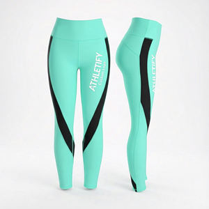Leggings de Yoga de Cintura Elástica y Largo Completo - Ropa Deportiva de Cintura Alta de Spandex/Poliéster para Mujer, Gimnasio, Correr, Entrenamiento, Venta al por Mayor de Fábrica - Product Image 1