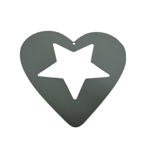 Hôtel décoratif métal fer suspendu coeur couleur gris en forme de coeur pour décoration murale artisanat en gros en vrac - Product Image 5