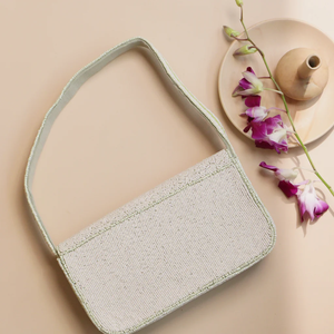 Bolso de mano personalizado con cuentas de semillas y diseño de bordado único, bolso de mano con bordado de cuentas hecho a mano - Product Image 2