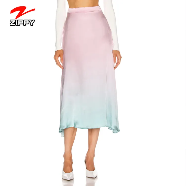 New Fashion Europe and America Solid Color Women Girls Bow Belt Big Hem Hot Sell Dress Long Skirt