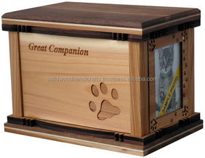 Vente chaude nouveau Design urnes en bois pour animaux de compagnie cendres bois crémation cadre Photo urnes pour chat et chien cendres - Product Image 5