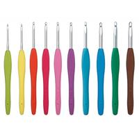 Crochets en aluminium colorés en gros pour la couture, le tricot et les accessoires de fil à crocheter, kit de couture à la main en provenance d'Inde