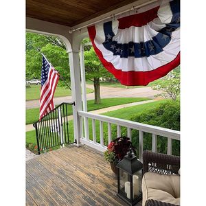 Drapeaux plissés brodés étoiles américaines (3x6 pieds, 4 packs, nylon/polyester) - Product Image 3