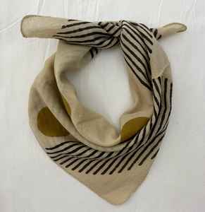 Natural Dye Floral Hand Block Printed Cotton Bandana <b>Scarf</b> - Product Image 1